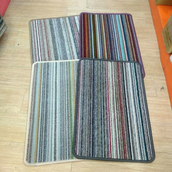 Keset Salur Garis Pelangi Anti Slip Tebal 40x60 Cm