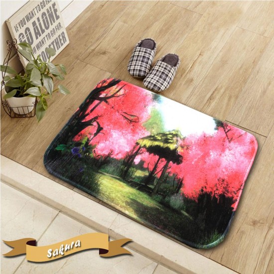 Keset Bulu Karakter Motif Sakura