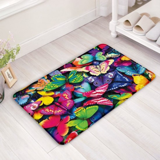 KESET FLANEL ROSANNA LANTAI PRINTING KEMBANG BATIK ANTI SELIP