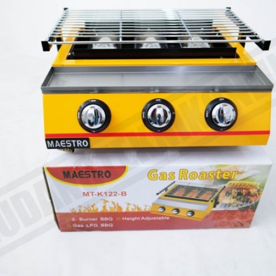 Kompor Gas Panggangan Sosis 3 Tungku Roaster Maestro