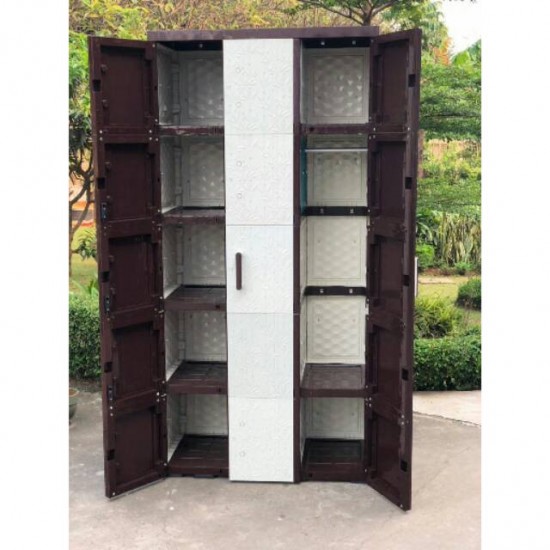 LEMARI VERTIKAL SUSUN 4 MOTIF BAMBU A3V