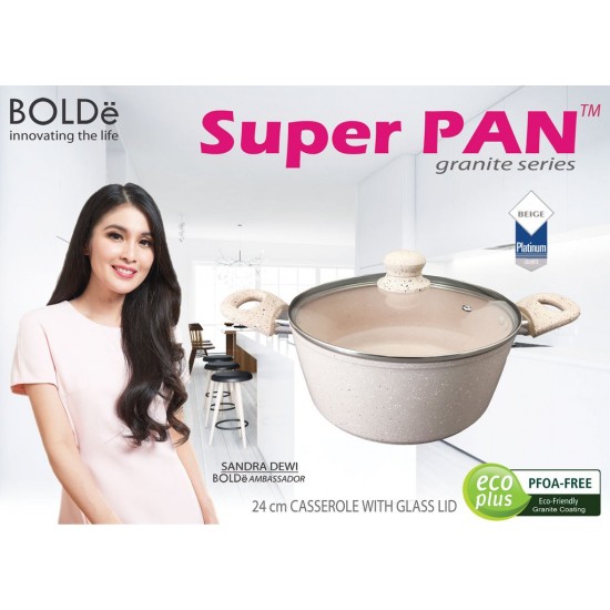 SUPER PAN CASSEROLE 24 CM GRANITE BEIGE SERIES