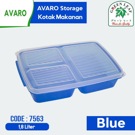 Green Leaf AVARO Storage Kotak Makan Sekat 1,8 Liter -7563