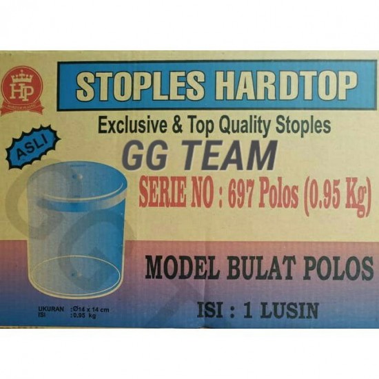 TOPLES HARDTOP 697 BULAT TINGGI POLOS 950Gr