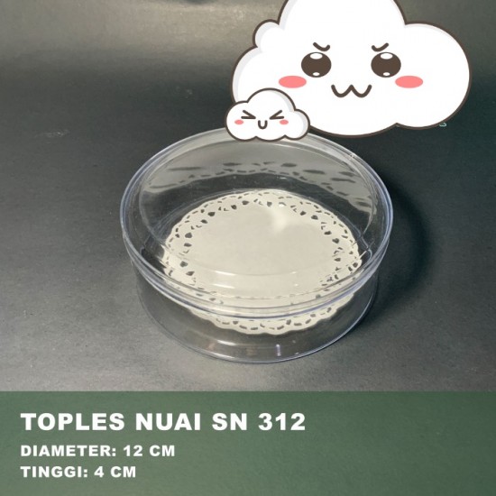 Toples Kue Kering Bulat Bening Nuai SN 312