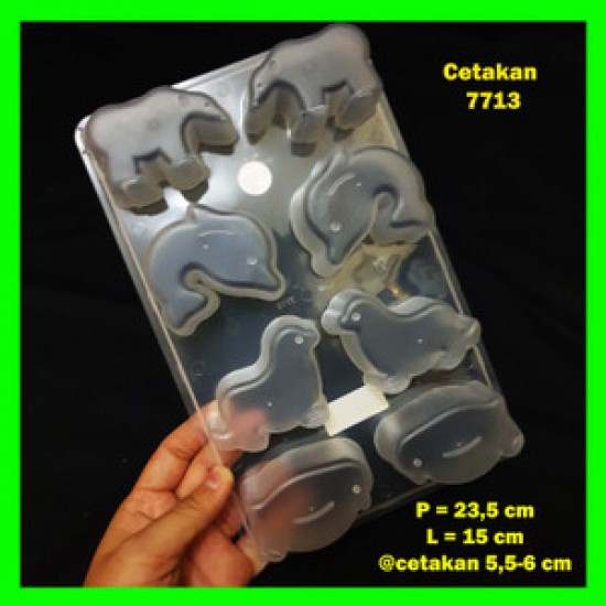 Cetakan Agar Agar Puding Es Batu Motif Binatang Laut Lumba Lumba 7713-7712