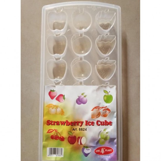 Cetakan Coklat | Jelly | Agar | Es | Strawberry Ice Cube | Owl Plast 8824