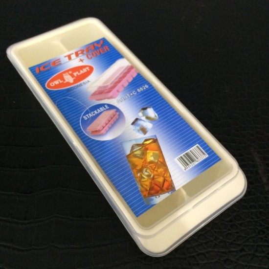 Cetakan Es Batu Sekat Ice Tray with Cover Owl Plast ITC8826 ITC 8826
