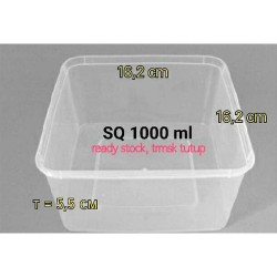 ISI 25 PC Thinwall 1000 Ml Square