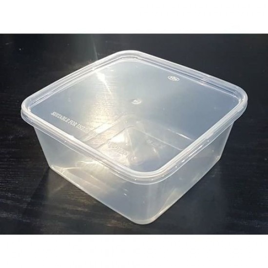 Thinwall Square 1500 ml Natural Food Container