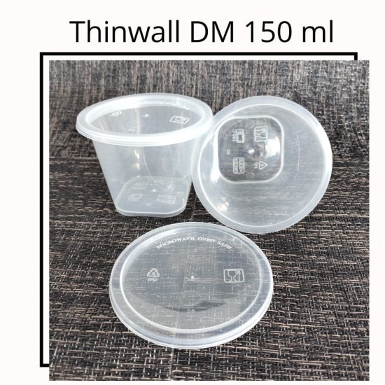 Thinwall DM ukuran 150 ml isi 25 pcs plus tutup
