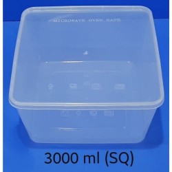 Food Container Besar 3000 ML Square isi 25 Sets