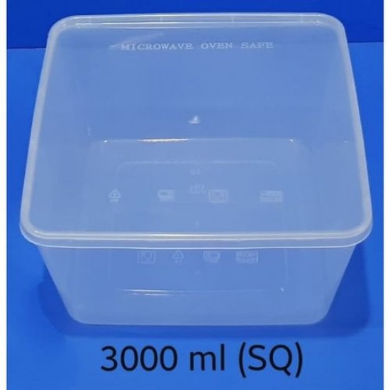 Food Container Besar 3000 ML Square isi 25 Sets