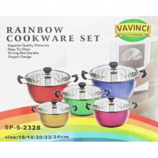 PANCI SET RAINBOW SP-5-2328 (16,18,20,22,24CM)